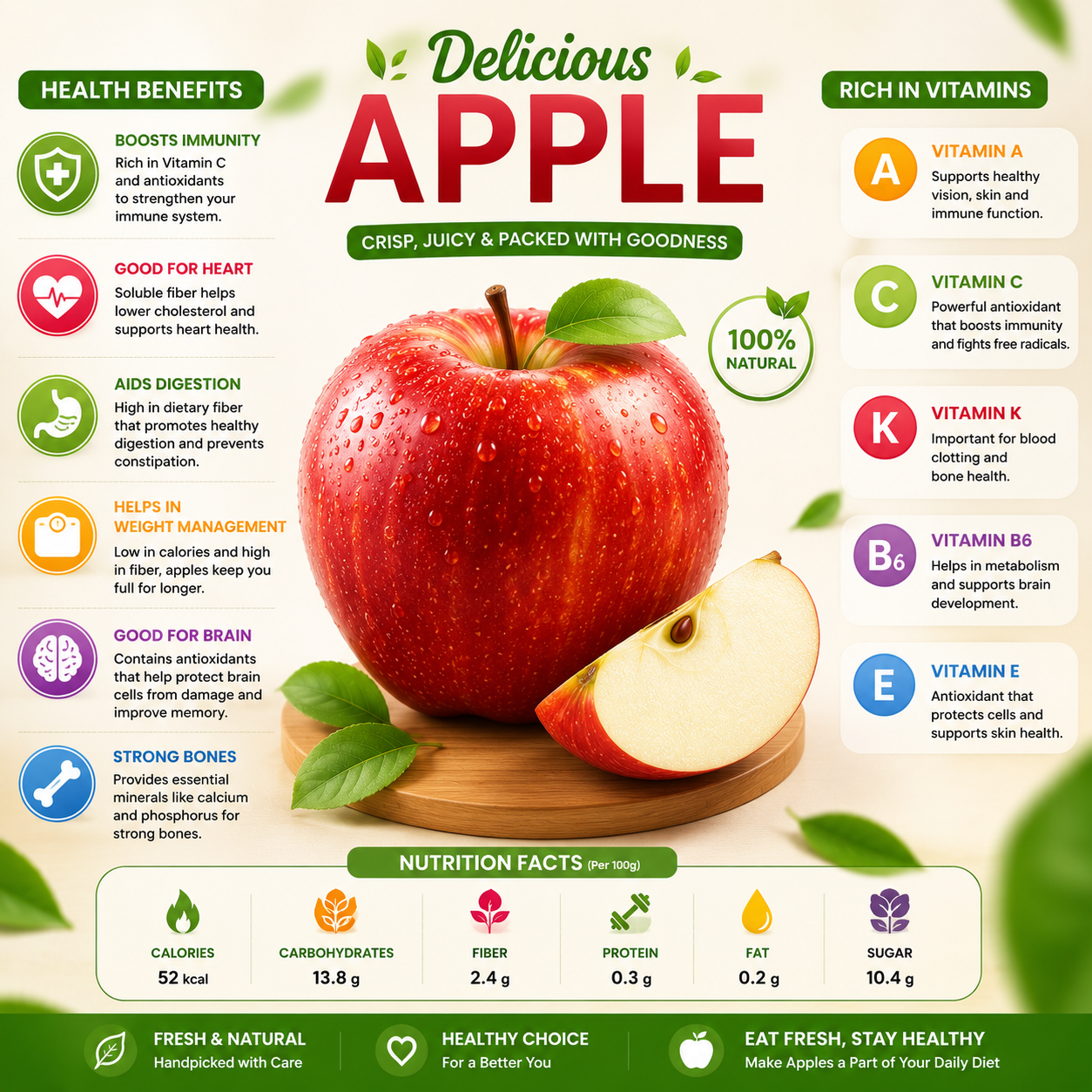 Fresh Apple Fruit Cup – Crisp, Juicy & Ready to Eat