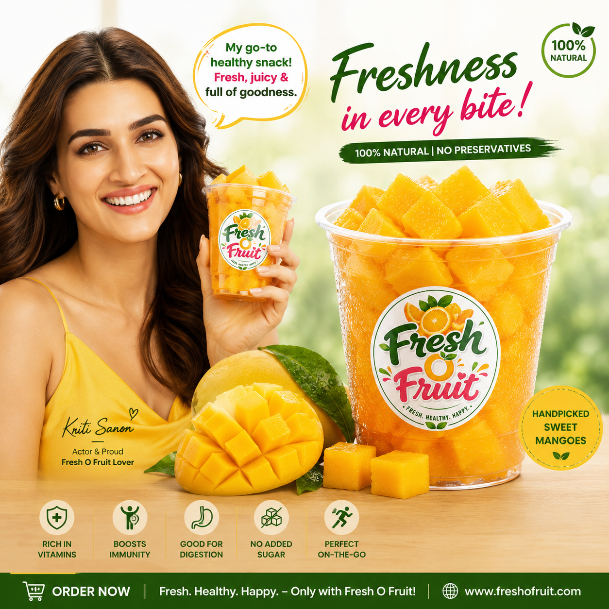 Fresh Mango Fruit Cup – Sweet, Juicy & Ready to Eat