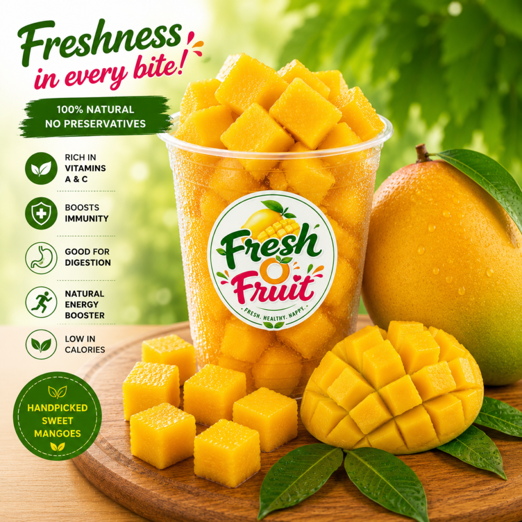 Fresh Mango Fruit Cup – Sweet, Juicy & Ready to Eat