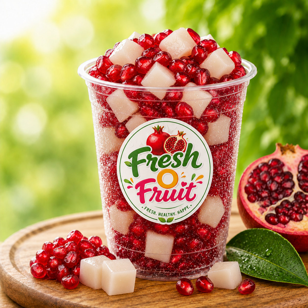 Pomegranate Fresh Natural Fruit Cup With Amazing Taste