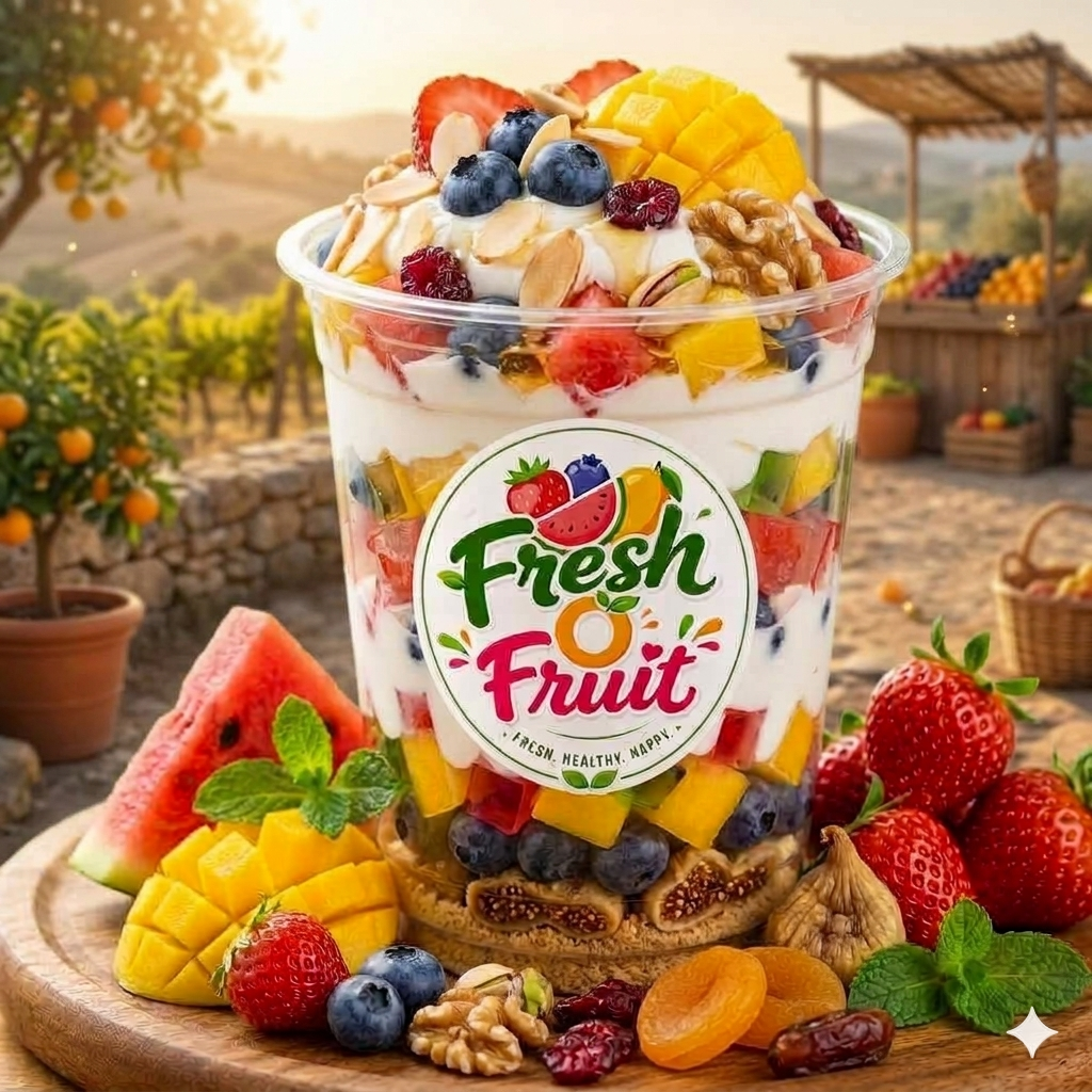 Mix Fruit Cup with Cream & Nuts β Fresh, Healthy & Ready to Eat