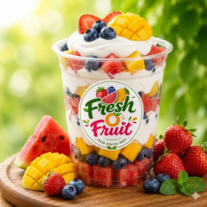 Fresh Mix Fruit Cup with Cream – Healthy, Delicious & Ready to Eat